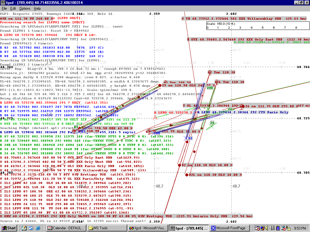 View around Orly at 150 pixel per nm.