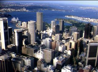 View North over city