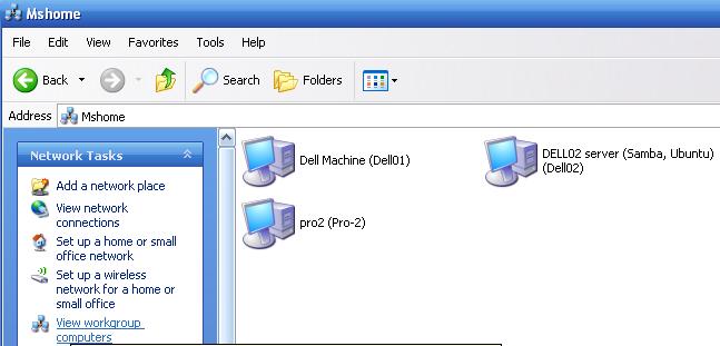 View workgroup computers